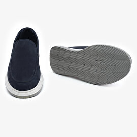Erkek Lacivert Nubuk Hakiki Deri Loafer Ayakkabı 5Y1FA64696-6