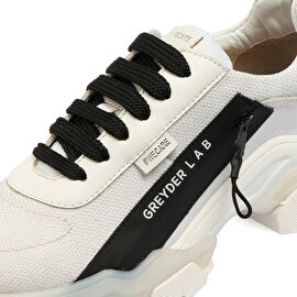 GreyderLAB Kadın Beyaz Hakiki Deri Spor Ayakkabı GL22104-3