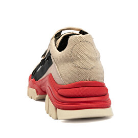 GreyderLAB Kadın Bej Hakiki Deri Sneaker Ayakkabı GL22104-7