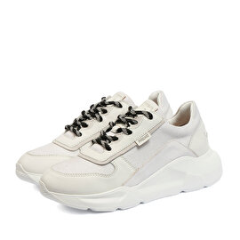 GreyderLAB Kadın Beyaz Hakiki Deri Spor Ayakkabı GL22134-4
