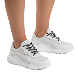 GreyderLAB Kadın Beyaz Hakiki Deri Spor Ayakkabı GL22134-2