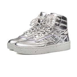 GreyderLAB Kadın Gümüş Hakiki Deri Sneaker Ayakkabı GL22168-2