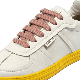 GreyderLAB Kadın Beyaz Hakiki Deri Sneaker Ayakkabı GL22172-3