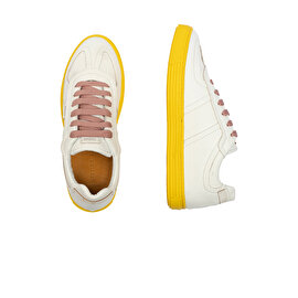 GreyderLAB Kadın Beyaz Hakiki Deri Sneaker Ayakkabı GL22172-5