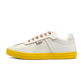 GreyderLAB Kadın Beyaz Hakiki Deri Sneaker Ayakkabı GL22172-1