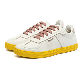 GreyderLAB Kadın Beyaz Hakiki Deri Sneaker Ayakkabı GL22172-4