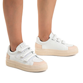 GreyderLAB Kadın Beyaz Hakiki Deri Sneaker Ayakkabı GL22178-2
