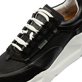 GreyderLAB Erkek Siyah Hakiki Deri Spor Ayakkabı GL22232 