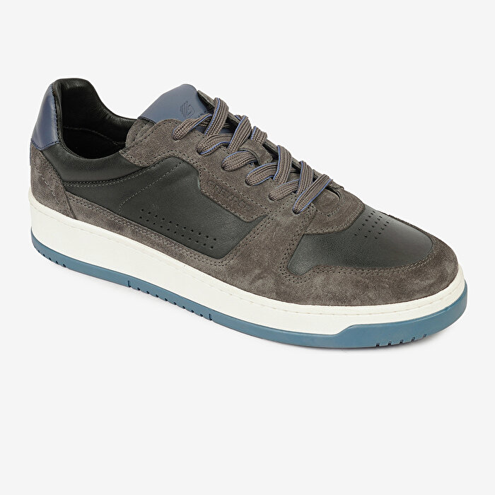 Erkek Füme Hakiki Deri Sneaker Ayakkabı 4K1SA17522