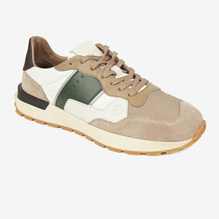 Erkek Vizon Hakiki Deri Sneaker Ayakkabı 4K1SA17770