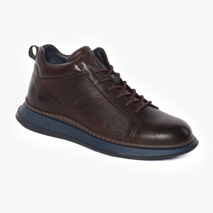 Erkek Kahverengi Hakiki Deri Sneaker Bot 4K1SB16212