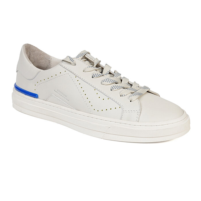 Erkek Beyaz Hakiki Deri Sneaker Ayakkabı 4Y1SA17490